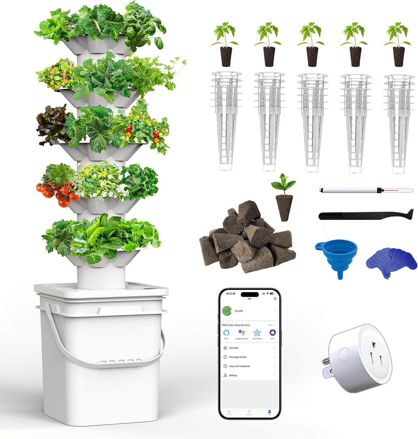 نظام زراعة مائية مكون من 5 طبق - مراجعة Hydroponic Kit وسعره