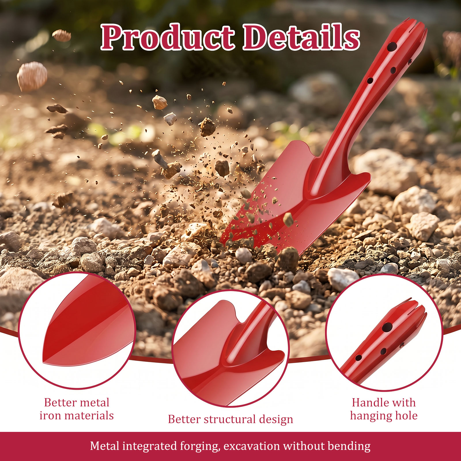 مجرفة يدوية معدنية مقاومة للصد - مراجعة Trowel Garden Tools وسعره