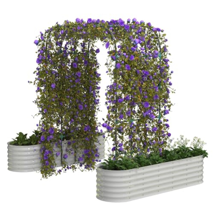 حوض زراعة مرتفع مجلفن بارتفاع  - مراجعة Vertical Planter وسعره