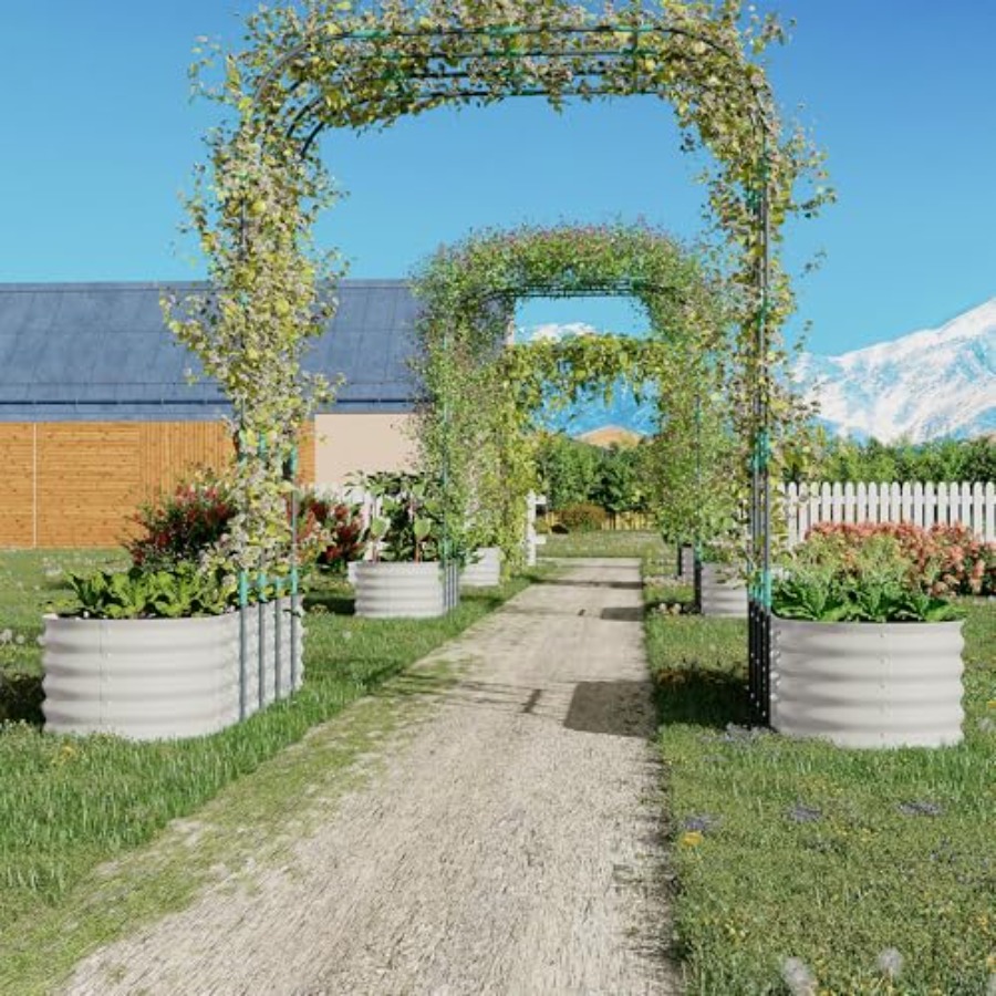 حوض زراعة مرتفع مجلفن بارتفاع  - مراجعة Vertical Planter وسعره